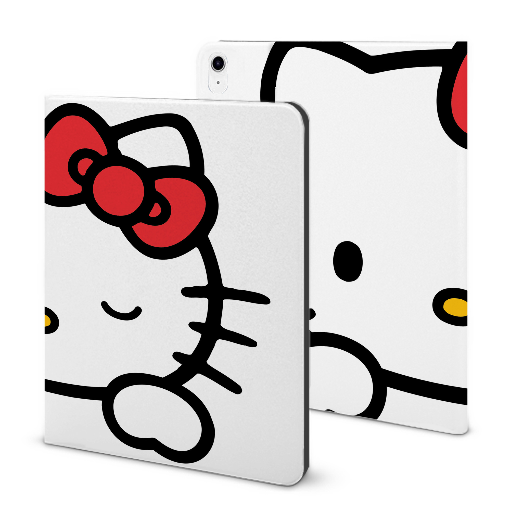 （画像用） Hello Kitty ハローキティ IPad ケース ブック型 PUレザー TPU 耐衝撃 軽量 薄型 ペン収納なし 全面保護 IPad 各モデル対応